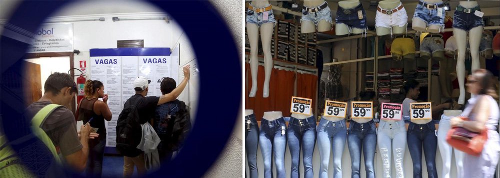 Reportagem da agência Reuters mostra que o alto nível do desemprego no Brasil vai conter as pressões inflacionárias até 2019, mesmo com as expectativas de recuperação econômica, e contribuirá para que a alta dos preços permaneça em torno do centro da meta oficial neste período; "Mesmo que exista retomada, a economia ainda opera muito abaixo da capacidade, o que significa que há muita máquina ociosa e mão de obra desempregada", avaliou o economista-chefe da Votorantim Corretora, Roberto Padovani; "Não vemos movimento forte o suficiente para o ciclo econômico gerar pressão inflacionária"; Brasil terminou 2016 com mais de 12 milhões de pessoas sem trabalho e taxa de desemprego de 12% (Foto: Aquiles Lins) Reportagem da agência Reuters mostra que o alto nível do desemprego no Brasil vai conter as pressões inflacionárias até 2019, mesmo com as expectativas de recuperação econômica, e contribuirá para que a alta dos preços permaneça em torno do centro da meta oficial neste período; "Mesmo que exista retomada, a economia ainda opera muito abaixo da capacidade, o que significa que há muita máquina ociosa e mão de obra desempregada", avaliou o economista-chefe da Votorantim Corretora, Roberto Padovani; "Não vemos movimento forte o suficiente para o ciclo econômico gerar pressão inflacionária"; Brasil terminou 2016 com mais de 12 milhões de pessoas sem trabalho e taxa de desemprego de 12%