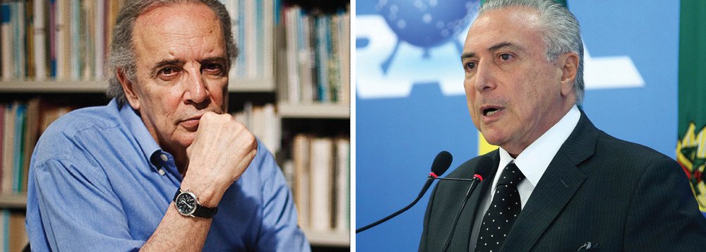 Jornalista vê a presidência "em estado catatônico" após a decisão do TSE em livrar Michel Temer da cassação; "Com espasmos de medo pelo que algum dos seus convivas e associados diga em depoimento, e impossibilitada de responder a indagações policiais porque fazê-lo seria arruinar-se. A presidência de Temer é literalmente um caso de polícia", diz ele (Foto: Gisele Federicce) Jornalista vê a presidência "em estado catatônico" após a decisão do TSE em livrar Michel Temer da cassação; "Com espasmos de medo pelo que algum dos seus convivas e associados diga em depoimento, e impossibilitada de responder a indagações policiais porque fazê-lo seria arruinar-se. A presidência de Temer é literalmente um caso de polícia", diz ele