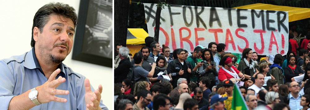 Presidente do sindicato dos metalúrgicos do ABC paulista, Rafael Marques, defendeu eleições diretas como saída para a atual crise política que tem no centro Michel Temer envolvido em esquemas de corrupção; dirigente, que encerra o mandato no sindicato em julho, criticou as reformas que tramitam no Congresso Nacional, especialmente a trabalhista; "Mesmo antes da mais recente crise, o presidente não tinha legitimidade, porque essas reformas não foram referendadas pelas urnas. Só um governo que não foi eleito imporia esse ritmo de tramitação no Congresso", declarou Rafael à Folha de São Paulo (Foto: Aquiles Lins) Presidente do sindicato dos metalúrgicos do ABC paulista, Rafael Marques, defendeu eleições diretas como saída para a atual crise política que tem no centro Michel Temer envolvido em esquemas de corrupção; dirigente, que encerra o mandato no sindicato em julho, criticou as reformas que tramitam no Congresso Nacional, especialmente a trabalhista; "Mesmo antes da mais recente crise, o presidente não tinha legitimidade, porque essas reformas não foram referendadas pelas urnas. Só um governo que não foi eleito imporia esse ritmo de tramitação no Congresso", declarou Rafael à Folha de São Paulo
