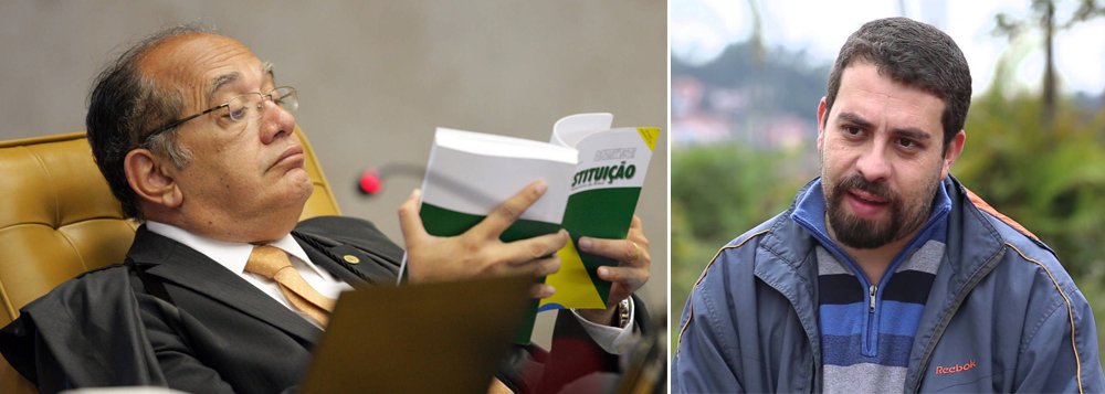 Coordenador nacional do Movimento dos Trabalhadores Sem Teto, o ativista Guilherme Boulos é mais uma a fazer crítica dura ao presidente do Tribunal Superior Eleitoral, Gilmar Mendes, que deu voto de minerva pela absolvição da chapa Dilma-Temer, o que garante (pelo menos por ora) que Michel Temer continue no poder; "Isenção às favas! Gilmar Mendes é o maior símbolo da hipocrisia política. Ajudou a derrubar Dilma, a blindar Aécio e a salvar Temer", diz Boulos (Foto: Romulo Faro) Coordenador nacional do Movimento dos Trabalhadores Sem Teto, o ativista Guilherme Boulos é mais uma a fazer crítica dura ao presidente do Tribunal Superior Eleitoral, Gilmar Mendes, que deu voto de minerva pela absolvição da chapa Dilma-Temer, o que garante (pelo menos por ora) que Michel Temer continue no poder; "Isenção às favas! Gilmar Mendes é o maior símbolo da hipocrisia política. Ajudou a derrubar Dilma, a blindar Aécio e a salvar Temer", diz Boulos