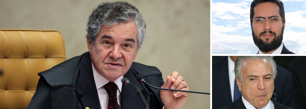 Ministro Marco Aurélio Mello, do Supremo Tribunal Federal, aceitou nesta quinta-feira, 20, solicitação do advogado Mariel Marley Marra para dar andamento ao pedido de impeachment contra Michel Temer, protocolado por ele há um ano; Supremo irá acionar o Ministério Público Federal para verificar se líderes partidários cometeram crime ao não indicar nomes para a comissão especial do impeachment; para Marra, destituição de Temer se tornou ainda mais premente após o presidente dizer, em entrevista à Band, que Eduardo Cunha lhe telefonou em 2015 para informar que arquivaria os pedidos de impedimento contra Dilma se o PT lhe garantisse os votos para absolvê-lo no Conselho de Ética (Foto: Aquiles Lins) Ministro Marco Aurélio Mello, do Supremo Tribunal Federal, aceitou nesta quinta-feira, 20, solicitação do advogado Mariel Marley Marra para dar andamento ao pedido de impeachment contra Michel Temer, protocolado por ele há um ano; Supremo irá acionar o Ministério Público Federal para verificar se líderes partidários cometeram crime ao não indicar nomes para a comissão especial do impeachment; para Marra, destituição de Temer se tornou ainda mais premente após o presidente dizer, em entrevista à Band, que Eduardo Cunha lhe telefonou em 2015 para informar que arquivaria os pedidos de impedimento contra Dilma se o PT lhe garantisse os votos para absolvê-lo no Conselho de Ética