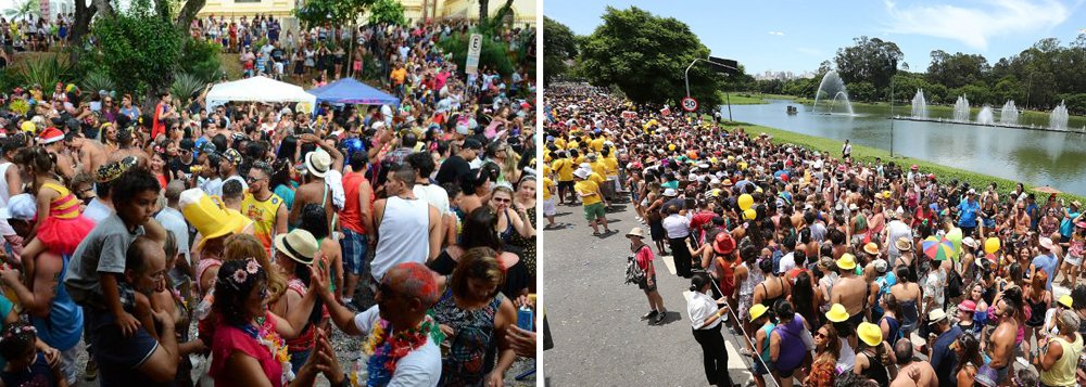 O carnaval de rua em São Paulo tem 391 blocos registrados para 2017, e 149 deles se concentram nos quatro dias de feriado; a folia começa cedo, mas tem hora para terminar, dependendo da região da cidade; nesta segunda, a programação oficial prevê 31 blocos nas ruas da capital paulista; confira a programação completa (Foto: Gisele Federicce) O carnaval de rua em São Paulo tem 391 blocos registrados para 2017, e 149 deles se concentram nos quatro dias de feriado; a folia começa cedo, mas tem hora para terminar, dependendo da região da cidade; nesta segunda, a programação oficial prevê 31 blocos nas ruas da capital paulista; confira a programação completa