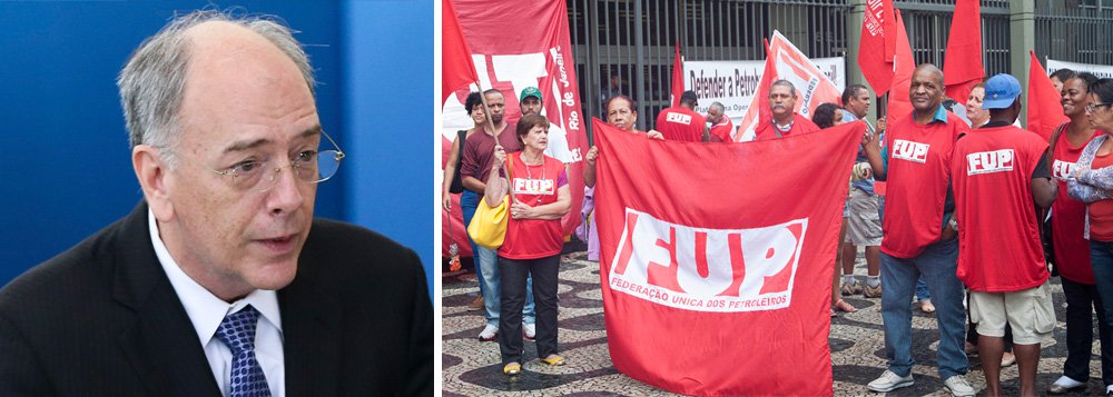 "Pedro Parente assumiu a estatal pelas mãos de Michel Temer e, assim como ele, não tem legitimidade alguma para continuar à frente da companhia. A FUP exige que o presidente da Petrobras e sua diretoria entreguem seus cargos e anulem todas as medidas que tomaram contra o patrimônio da companhia, ao colocarem à venda ativos estratégicos e aprovarem um plano de desinvestimentos que está fazendo a petrolífera e o país retrocederem décadas", diz nota da Federação Única dos Petroleiros (Foto: Gisele Federicce) "Pedro Parente assumiu a estatal pelas mãos de Michel Temer e, assim como ele, não tem legitimidade alguma para continuar à frente da companhia. A FUP exige que o presidente da Petrobras e sua diretoria entreguem seus cargos e anulem todas as medidas que tomaram contra o patrimônio da companhia, ao colocarem à venda ativos estratégicos e aprovarem um plano de desinvestimentos que está fazendo a petrolífera e o país retrocederem décadas", diz nota da Federação Única dos Petroleiros