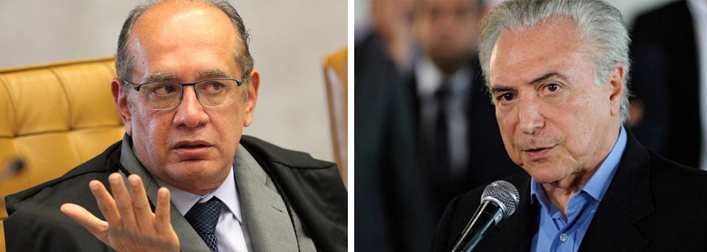 A cada dia que passa, surgem sinais de que Michel Temer se tornou um fardo pesado demais para a direita brasileira e a junta financeira que governa o País carregarem; no escândalo mais recente, o melhor amigo de Temer, José Yunes, disse ter sido "mula" do ministro da Casa Civil, Eliseu Padilha, num esquema de propinas; se as delações da Odebrecht inviabilizarem de vez Temer, a tese das eleições indiretas poderá ganhar corpo e um potencial candidato é o ministro Gilmar Mendes, que tem feito acenos aos congressistas, como a promessa de manter o foro privilegiado; a propósito: Gilmar é quem tem o poder de liquidar Temer, caso coloque em pauta o processo no Tribunal Superior Eleitoral, que pede a cassação da chapa Dilma-Temer (Foto: Leonardo Attuch) A cada dia que passa, surgem sinais de que Michel Temer se tornou um fardo pesado demais para a direita brasileira e a junta financeira que governa o País carregarem; no escândalo mais recente, o melhor amigo de Temer, José Yunes, disse ter sido "mula" do ministro da Casa Civil, Eliseu Padilha, num esquema de propinas; se as delações da Odebrecht inviabilizarem de vez Temer, a tese das eleições indiretas poderá ganhar corpo e um potencial candidato é o ministro Gilmar Mendes, que tem feito acenos aos congressistas, como a promessa de manter o foro privilegiado; a propósito: Gilmar é quem tem o poder de liquidar Temer, caso coloque em pauta o processo no Tribunal Superior Eleitoral, que pede a cassação da chapa Dilma-Temer