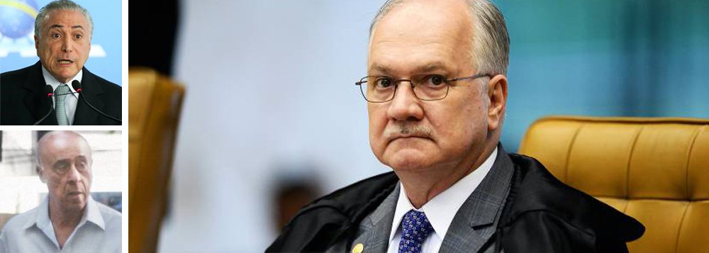 Ministro Edson Fachin, relator da Lava Jato no STF, acatou pedido feito pelo procurador-geral da República, Rodrigo Janot, para incluir em um inquérito que investiga Michel Temer depoimento do executivo da JBS Florisvaldo Caetano de Oliveira; segundo Janot, a mando do diretor da J&F Ricardo Saud, Florisvaldo entregou R$ 1 milhão no escritório do Coronel Lima, amigo e apontado como operador de Temer; negociação, segundo o delator, ocorreu em 2014, época em que Temer era vice-presidente e presidia o PMDB (Foto: Aquiles Lins) Ministro Edson Fachin, relator da Lava Jato no STF, acatou pedido feito pelo procurador-geral da República, Rodrigo Janot, para incluir em um inquérito que investiga Michel Temer depoimento do executivo da JBS Florisvaldo Caetano de Oliveira; segundo Janot, a mando do diretor da J&F Ricardo Saud, Florisvaldo entregou R$ 1 milhão no escritório do Coronel Lima, amigo e apontado como operador de Temer; negociação, segundo o delator, ocorreu em 2014, época em que Temer era vice-presidente e presidia o PMDB