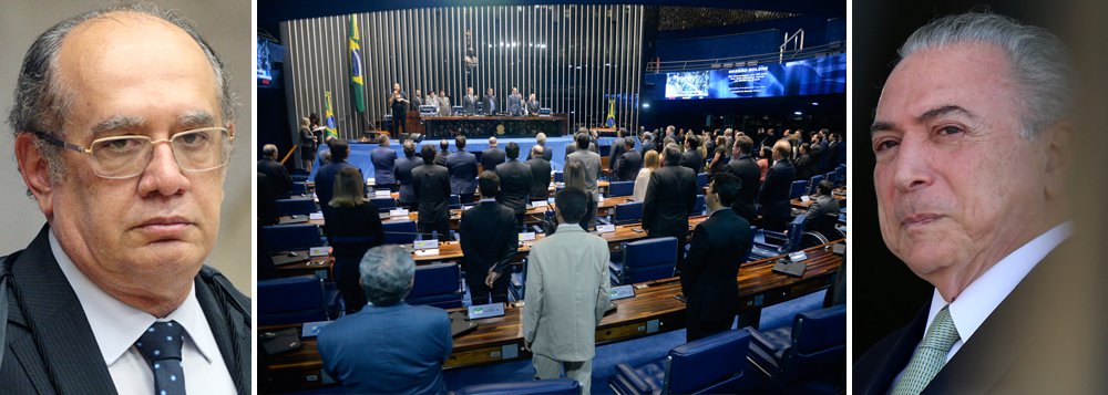 "Podemos dar de barato que Gilmar Mendes será o primeiro ministro do STF a deixar o cargo por impeachment?", questiona o colunista Alex Solnik ao comentar sobre a concessão, pelo ministro do STF, de dois habeas corpus ao empresário preso Jacob Barata, com quem tem laços de proximidade; "Não, não podemos. A constituição também diz, no Art. 377 que “compete privativamente ao Senado processar e julgar os Ministros do Supremo Tribunal Federal” e seu impeachment tem que ser aprovado por 3/5 dos senadores. Os senadores não são malucos de demitir um ministro do STF cuja especialidade é conceder habeas-corpus para as pessoas em dificuldades na Justiça, tal como a maioria deles, e que já deu provas do que é capaz e é, além disso, um aliado fiel de Temer, que tem maioria no Senado", diz Solnik (Foto: Alex Solnik) "Podemos dar de barato que Gilmar Mendes será o primeiro ministro do STF a deixar o cargo por impeachment?", questiona o colunista Alex Solnik ao comentar sobre a concessão, pelo ministro do STF, de dois habeas corpus ao empresário preso Jacob Barata, com quem tem laços de proximidade; "Não, não podemos. A constituição também diz, no Art. 377 que “compete privativamente ao Senado processar e julgar os Ministros do Supremo Tribunal Federal” e seu impeachment tem que ser aprovado por 3/5 dos senadores. Os senadores não são malucos de demitir um ministro do STF cuja especialidade é conceder habeas-corpus para as pessoas em dificuldades na Justiça, tal como a maioria deles, e que já deu provas do que é capaz e é, além disso, um aliado fiel de Temer, que tem maioria no Senado", diz Solnik