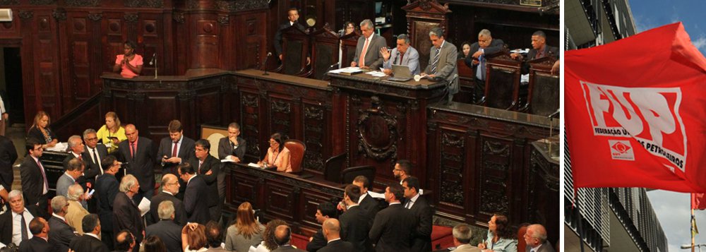 Federação Única dos Petroleiros (FUP) criticou a aprovação da privatização da Cedae pelos deputados estaduais do Rio; para a FUP, além de colocar em risco o acesso à água potável como direito humano, essa medida absurda reforça a agenda golpista imposta pelo governo Temer, que tem por eixo a redução do Estado e a entrega do patrimônio público; "As primeiras vítimas da privatização da Cedae serão as populações pobres que moram em comunidades e que têm direito à tarifa social. Estudos comprovam que a entrega da companhia ao mercado irá aumentar em pelo menos 70% as tarifas de distribuição da água potável" (Foto: Aquiles Lins) Federação Única dos Petroleiros (FUP) criticou a aprovação da privatização da Cedae pelos deputados estaduais do Rio; para a FUP, além de colocar em risco o acesso à água potável como direito humano, essa medida absurda reforça a agenda golpista imposta pelo governo Temer, que tem por eixo a redução do Estado e a entrega do patrimônio público; "As primeiras vítimas da privatização da Cedae serão as populações pobres que moram em comunidades e que têm direito à tarifa social. Estudos comprovam que a entrega da companhia ao mercado irá aumentar em pelo menos 70% as tarifas de distribuição da água potável"