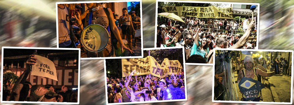 "Se Temer e os senhores a quem serve entendem um pouco do Brasil, de seu povo e de sua cultura, devem ter captado o sentido e a gravidade dos gritos de 'Fora Temer' que ecoaram em vários pontos do País, nos blocos e eventos carnavalescos de rua. Eles invadiram até mesmo as transmissões de emissoras, como a TV Globo, que tentou ignorá-los mas foi convencida, pela repetência dos fatos, a registrá-los", diz a colunista Tereza Cruvinel; "Agora vem a quaresma do governo Temer, um tempo de grandes tribulações", afirma Tereza, prevendo que "outras demonstrações de que o governo não tem condições morais de se sustentar estarão se acumulando nos próximos dias, com a divulgação de uma parte das delações da Odebrecht" (Foto: Tereza Cruvinel) "Se Temer e os senhores a quem serve entendem um pouco do Brasil, de seu povo e de sua cultura, devem ter captado o sentido e a gravidade dos gritos de 'Fora Temer' que ecoaram em vários pontos do País, nos blocos e eventos carnavalescos de rua. Eles invadiram até mesmo as transmissões de emissoras, como a TV Globo, que tentou ignorá-los mas foi convencida, pela repetência dos fatos, a registrá-los", diz a colunista Tereza Cruvinel; "Agora vem a quaresma do governo Temer, um tempo de grandes tribulações", afirma Tereza, prevendo que "outras demonstrações de que o governo não tem condições morais de se sustentar estarão se acumulando nos próximos dias, com a divulgação de uma parte das delações da Odebrecht"
