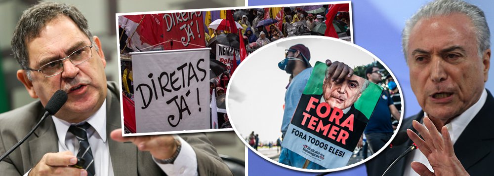 Conselho Federal de Economia (Cofecon) divulgou nesta terça-feira (30) nota em pede a saída de Michel Temer e a imediata realização de eleições diretas para seu substituto; segundo entidade dos economistas, presidida por Julio Miragaya, tanto a permanência de Temer quanto a eleição indireta de um novo presidente manterão a economia brasileira 'na UTI' nos próximos 18 meses, com a retração dos investimentos e a consequente ampliação do desemprego, fomentando a desesperança e ampliando o risco de explosão do 'caldeirão social'; "Portanto, afastar Temer, sustar a agenda de 'reformas' e realizar eleições diretas são passos indispensáveis para a tão desejada retomada do crescimento econômico", diz o texto (Foto: Aquiles Lins) Conselho Federal de Economia (Cofecon) divulgou nesta terça-feira (30) nota em pede a saída de Michel Temer e a imediata realização de eleições diretas para seu substituto; segundo entidade dos economistas, presidida por Julio Miragaya, tanto a permanência de Temer quanto a eleição indireta de um novo presidente manterão a economia brasileira 'na UTI' nos próximos 18 meses, com a retração dos investimentos e a consequente ampliação do desemprego, fomentando a desesperança e ampliando o risco de explosão do 'caldeirão social'; "Portanto, afastar Temer, sustar a agenda de 'reformas' e realizar eleições diretas são passos indispensáveis para a tão desejada retomada do crescimento econômico", diz o texto