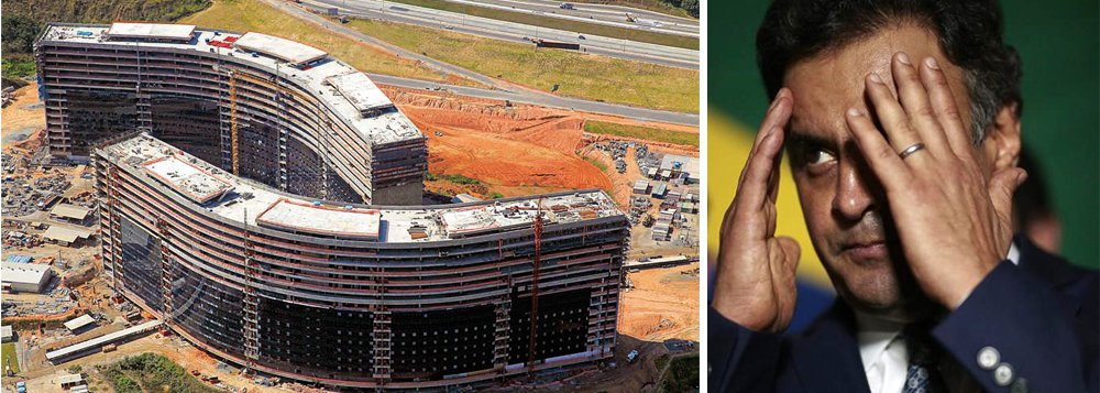 O MP-MG investigará a denúncia de atuação irregular do senador afastado Aécio Neves (PSDB) na construção da Cidade Administrativa; a promotora Elizabeth Villela, da Promotoria de Defesa do Patrimônio Público, já havia aberto um inquérito com o objetivo de apurar ilegalidades na obra e incluiu a denúncia feita por delatores da Odebrecht sobre o pagamento de propina ao tucano, quando era governador do estado; o ex-presidente da Odebrecht Infraestrutura Benedito Júnior disse que pagou R$ 5,2 milhões em propina a Aécio Neves, de acordo com os inquéritos da Operação Lava Jato; a obra teve um orçamento final de R$ 1 bilhão (Foto: Leonardo Lucena) O MP-MG investigará a denúncia de atuação irregular do senador afastado Aécio Neves (PSDB) na construção da Cidade Administrativa; a promotora Elizabeth Villela, da Promotoria de Defesa do Patrimônio Público, já havia aberto um inquérito com o objetivo de apurar ilegalidades na obra e incluiu a denúncia feita por delatores da Odebrecht sobre o pagamento de propina ao tucano, quando era governador do estado; o ex-presidente da Odebrecht Infraestrutura Benedito Júnior disse que pagou R$ 5,2 milhões em propina a Aécio Neves, de acordo com os inquéritos da Operação Lava Jato; a obra teve um orçamento final de R$ 1 bilhão