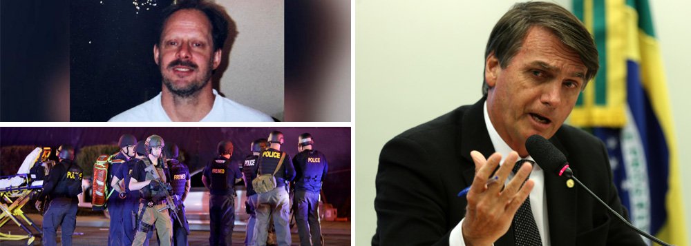O deputado federal Jair Bolsonaro, é useiro e vezeiro em dar declarações infelizes, mas foram duas delas, que me fizeram ligar o alerta. Uma, foi quando ele declarou que a sua especialidade é matar. A outra, foi quando revelou, que se porventura fosse eleito presidente do Brasil, colocaria uma arma nas mãos de cada cidadão de bem (Foto: Nêggo Tom) O deputado federal Jair Bolsonaro, é useiro e vezeiro em dar declarações infelizes, mas foram duas delas, que me fizeram ligar o alerta. Uma, foi quando ele declarou que a sua especialidade é matar. A outra, foi quando revelou, que se porventura fosse eleito presidente do Brasil, colocaria uma arma nas mãos de cada cidadão de bem
