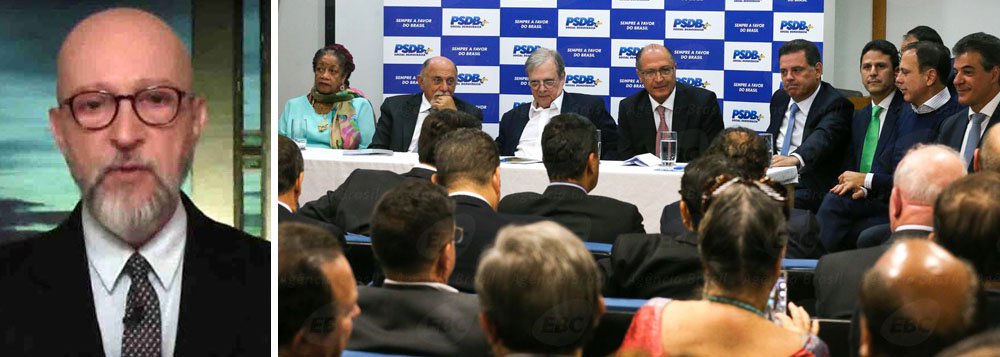 Para o jornalista Josias de Souza, a disputa travada entre o governador de São Paulo, Geraldo Alckmin, e o prefeito da capital paulista, João Doria, pela vaga de candidato à Presidência da República, bem como o apoio dado ao governo Michel Temer e o envolvimento de lideranças tucanas em escândalos, demonstram que o PSDB está 'derretendo em sua própria gordura"; "Diante desse cenário, dizer que falta um programa de governo aos tucanos é muito pouco. Falta-lhes, na verdade, a noção básica de que uma das obrigações da política é oferecer esperança", destaca (Foto: Paulo Emílio) Para o jornalista Josias de Souza, a disputa travada entre o governador de São Paulo, Geraldo Alckmin, e o prefeito da capital paulista, João Doria, pela vaga de candidato à Presidência da República, bem como o apoio dado ao governo Michel Temer e o envolvimento de lideranças tucanas em escândalos, demonstram que o PSDB está 'derretendo em sua própria gordura"; "Diante desse cenário, dizer que falta um programa de governo aos tucanos é muito pouco. Falta-lhes, na verdade, a noção básica de que uma das obrigações da política é oferecer esperança", destaca