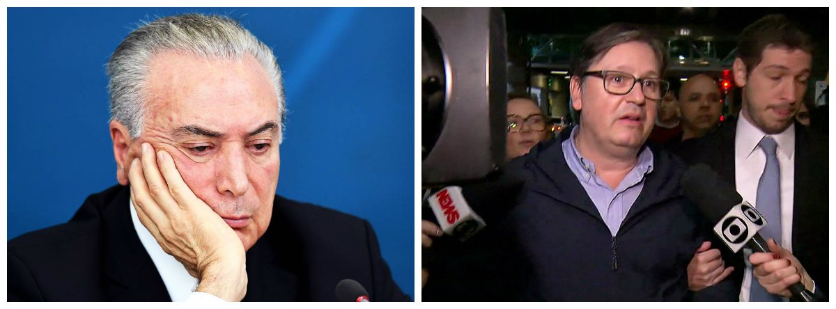 Michel Temer e deputado Rodrigo da Rocha Loures (PMDB-PR), pego com mala com propina de R$ 500 mil paga pela JBS .2 (Foto: Leonardo Attuch) www.brasil247.com - Michel Temer e deputado Rodrigo da Rocha Loures (PMDB-PR), pego com mala com propina de R$ 500 mil paga pela JBS .2