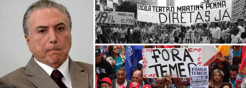 Jornalista Alex Solnik contesta declaração de Michel Temer de que os brasileiros têm uma tendência ao autoritarismo e lembra que, na Marcha da Família com Deus pela Liberdade, em 1964, o povo saiu às ruas não para pedir ditadura, mas para salvar o país da "ditadura comunista"; "Os movimentos contra a ditadura se sucederam por anos a fio até que os militares saíram de cena encurralados pelos milhões de brasileiros que participaram, pacificamente, do maior movimento político do Brasil do século 20, as Diretas Já. Eu nunca vi milhões de brasileiros nas ruas pedindo ditadura. Mas vi milhões de brasileiros pedindo o fim da ditadura. Se brasileiro gostasse de autoritarismo Temer não seria rejeitado por 97% da população", avalia (Foto: Alex Solnik) Jornalista Alex Solnik contesta declaração de Michel Temer de que os brasileiros têm uma tendência ao autoritarismo e lembra que, na Marcha da Família com Deus pela Liberdade, em 1964, o povo saiu às ruas não para pedir ditadura, mas para salvar o país da "ditadura comunista"; "Os movimentos contra a ditadura se sucederam por anos a fio até que os militares saíram de cena encurralados pelos milhões de brasileiros que participaram, pacificamente, do maior movimento político do Brasil do século 20, as Diretas Já. Eu nunca vi milhões de brasileiros nas ruas pedindo ditadura. Mas vi milhões de brasileiros pedindo o fim da ditadura. Se brasileiro gostasse de autoritarismo Temer não seria rejeitado por 97% da população", avalia