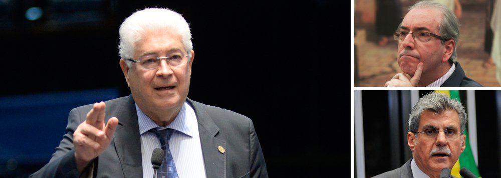 Senador comunicou que protocolou no Diretório Nacional do partido, na Câmara dos Deputados, dois pedidos: o que trata da expulsão do ex-presidente da Câmara Eduardo Cunha, preso em Curitiba, e o da suspensão do presidente do PMDB, senador Romero Jucá (RR); Roberto Requião (PMDB-PR) rebateu nesta quarta-feira 16 em plenário as acusações de que estaria sendo infiel ao seu partido; "Sou o peemedebista mais fiel neste Congresso Nacional. Eu sou do velho MDB de guerra", disse (Foto: Leonardo Lucena) Senador comunicou que protocolou no Diretório Nacional do partido, na Câmara dos Deputados, dois pedidos: o que trata da expulsão do ex-presidente da Câmara Eduardo Cunha, preso em Curitiba, e o da suspensão do presidente do PMDB, senador Romero Jucá (RR); Roberto Requião (PMDB-PR) rebateu nesta quarta-feira 16 em plenário as acusações de que estaria sendo infiel ao seu partido; "Sou o peemedebista mais fiel neste Congresso Nacional. Eu sou do velho MDB de guerra", disse