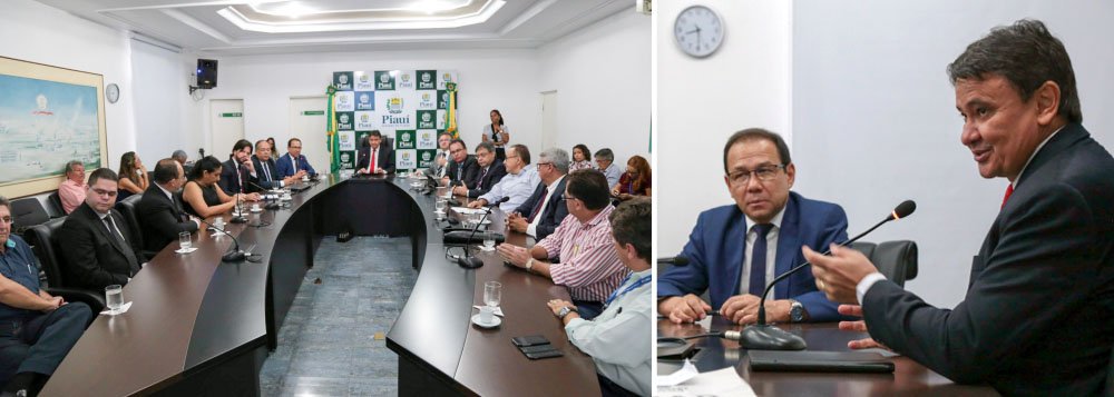 Novos investimentos em habitação e estruturação de prédios públicos estão previstos para 2017 por meio de parcerias entre o Governo do Estado do Piauí e a Caixa Econômica; em reunião, no Palácio de Karnak, com o vice-presidente de Habitação da Caixa, Nelson Sousa, o governador Wellington Dias deu mais um passo rumo à implantação do Programa de Melhoria Habitacional,segundo o executivo; com o programa, famílias de renda bruta de até R$ 6 mil poderão ter acesso a financiamentos de R$ 2.500 a R$ R$ 30.000; taxas de juros variam de 5% a 6% ao ano com redutor de 0,5% para cotistas do FGTS (Foto: Leonardo Lucena) Novos investimentos em habitação e estruturação de prédios públicos estão previstos para 2017 por meio de parcerias entre o Governo do Estado do Piauí e a Caixa Econômica; em reunião, no Palácio de Karnak, com o vice-presidente de Habitação da Caixa, Nelson Sousa, o governador Wellington Dias deu mais um passo rumo à implantação do Programa de Melhoria Habitacional,segundo o executivo; com o programa, famílias de renda bruta de até R$ 6 mil poderão ter acesso a financiamentos de R$ 2.500 a R$ R$ 30.000; taxas de juros variam de 5% a 6% ao ano com redutor de 0,5% para cotistas do FGTS