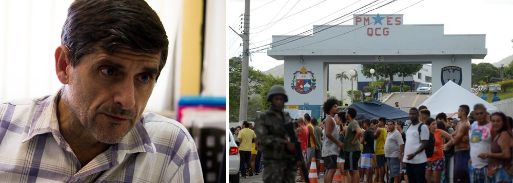 Para o professor da Universidade do Estado do Rio de Janeiro (UERJ) e membro do laboratório de análise da violência da instituição, Ignacio Cano, a estrutura da polícia militar impede o diálogo e reprime as demandas; "O caráter militar das polícias militares impede comunicação interna, um canal para reivindicação dos policiais, sindicalização e greve. Isso faz com que as demandas fiquem reprimidas por muito tempo e saiam de forma mais explosiva, mais descontrolada", avalia. "Para resolver essa questão estrutural teríamos que desmilitarizar a polícia. Deveriam ter sindicatos e também direito à greve, respeitados os serviços mínimos, visto que é uma função essencial do estado", defende (Foto: Aquiles Lins) Para o professor da Universidade do Estado do Rio de Janeiro (UERJ) e membro do laboratório de análise da violência da instituição, Ignacio Cano, a estrutura da polícia militar impede o diálogo e reprime as demandas; "O caráter militar das polícias militares impede comunicação interna, um canal para reivindicação dos policiais, sindicalização e greve. Isso faz com que as demandas fiquem reprimidas por muito tempo e saiam de forma mais explosiva, mais descontrolada", avalia. "Para resolver essa questão estrutural teríamos que desmilitarizar a polícia. Deveriam ter sindicatos e também direito à greve, respeitados os serviços mínimos, visto que é uma função essencial do estado", defende