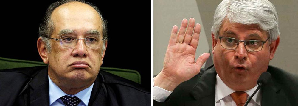 Em novos disparos contra o procurador-geral da República, o ministro do Supremo Tribunal Federal Gilmar Mendes disse que Rodrigo Janot, "mais uma vez, deu curso à sua estratégia de delinquente e fez uma chantagem com o Supremo Tribunal Federal" ao anunciar em coletiva de imprensa que há conversas no áudio da JBS que cita integrantes do STF em um contexto que pode indicar indícios de irregularidades; para Gilmar, a gravação pode ter citações aos ministros, mas nenhuma prova sobre algo que os comprometa; em entrevista ao site Poder360, Gilmar acha que "os órgãos de investigação no Brasil terão de ser recompostos a partir desses fatos" assim como revistos os papéis do Ministério Público e da Polícia Federal (Foto: Gisele Federicce) Em novos disparos contra o procurador-geral da República, o ministro do Supremo Tribunal Federal Gilmar Mendes disse que Rodrigo Janot, "mais uma vez, deu curso à sua estratégia de delinquente e fez uma chantagem com o Supremo Tribunal Federal" ao anunciar em coletiva de imprensa que há conversas no áudio da JBS que cita integrantes do STF em um contexto que pode indicar indícios de irregularidades; para Gilmar, a gravação pode ter citações aos ministros, mas nenhuma prova sobre algo que os comprometa; em entrevista ao site Poder360, Gilmar acha que "os órgãos de investigação no Brasil terão de ser recompostos a partir desses fatos" assim como revistos os papéis do Ministério Público e da Polícia Federal