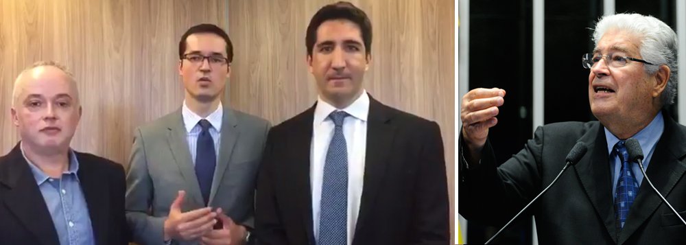 Em novo vídeo contra o projeto de abuso de autoridade que deve ser votado na quarta-feira 26 no Senado, procuradores da força-tarefa da Lava Jato afirmam que a aprovação do texto, que prevê punição a procuradores e juízes que cometem excessos em suas ações, os 'impede de fazer seu trabalho' e "protege os corruptos"; o senador Roberto Requião (PMDB-PR), relator do projeto, tem criticado duramente quem tem se posicionado contra a proposta, como a TV Globo; "Absolutamente surreal, incrível, a defesa de abusadores de poder por parte de autoridades e parlamentares. Demência ou oportunismo?", questionou (Foto: Gisele Federicce) Em novo vídeo contra o projeto de abuso de autoridade que deve ser votado na quarta-feira 26 no Senado, procuradores da força-tarefa da Lava Jato afirmam que a aprovação do texto, que prevê punição a procuradores e juízes que cometem excessos em suas ações, os 'impede de fazer seu trabalho' e "protege os corruptos"; o senador Roberto Requião (PMDB-PR), relator do projeto, tem criticado duramente quem tem se posicionado contra a proposta, como a TV Globo; "Absolutamente surreal, incrível, a defesa de abusadores de poder por parte de autoridades e parlamentares. Demência ou oportunismo?", questionou