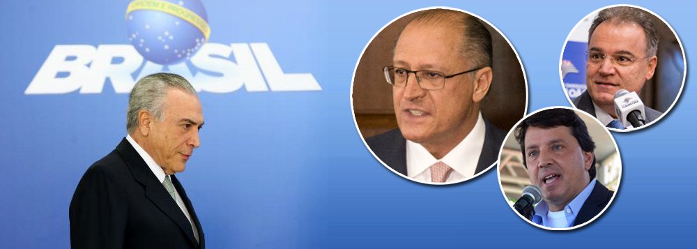 Governador de São Paulo, Geraldo Alckmin (PSDB) estuda a possibilidade de exonerar os secretários da Casa Civil, Samuel Moreira, e de Desenvolvimento Social, Floriano Pesaro, que possuem mandatos de deputado federal para que possam votar pela rejeição da segunda denúncia contra Michel Temer, que será votada pela Câmara nesta quarta-feira (25); gesto seria um aceno de Alckmin visando conseguir o apoio do PMDB para as eleições presidenciais de 2018 (Foto: Paulo Emílio) Governador de São Paulo, Geraldo Alckmin (PSDB) estuda a possibilidade de exonerar os secretários da Casa Civil, Samuel Moreira, e de Desenvolvimento Social, Floriano Pesaro, que possuem mandatos de deputado federal para que possam votar pela rejeição da segunda denúncia contra Michel Temer, que será votada pela Câmara nesta quarta-feira (25); gesto seria um aceno de Alckmin visando conseguir o apoio do PMDB para as eleições presidenciais de 2018