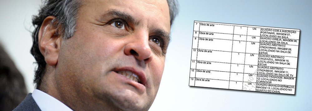 Complica-se a situação do senador afastado Aécio Neves (PSDB-MG), que liderou o golpe parlamentar de 2016 e é o principal responsável pela crise política e econômica atravessada pelo Brasil; na operação de busca e apreensão realizada em seus endereços, a PF encontrou documentos com anotações referentes a caixa dois, uma agenda que confirma o encontro com o empresário Joesley Batista, da JBS, e até mesmo papéis que o aproximam de um doleiro, chamado Norbert Muller, especializado na abertura de contas para políticos; o procurador-geral Rodrigo Janot já pediu a prisão de Aécio, numa decisão que será tomada pelo plenário do Supremo Tribunal Federal; obras de arte também foram apreendidas (Foto: Leonardo Attuch) Complica-se a situação do senador afastado Aécio Neves (PSDB-MG), que liderou o golpe parlamentar de 2016 e é o principal responsável pela crise política e econômica atravessada pelo Brasil; na operação de busca e apreensão realizada em seus endereços, a PF encontrou documentos com anotações referentes a caixa dois, uma agenda que confirma o encontro com o empresário Joesley Batista, da JBS, e até mesmo papéis que o aproximam de um doleiro, chamado Norbert Muller, especializado na abertura de contas para políticos; o procurador-geral Rodrigo Janot já pediu a prisão de Aécio, numa decisão que será tomada pelo plenário do Supremo Tribunal Federal; obras de arte também foram apreendidas