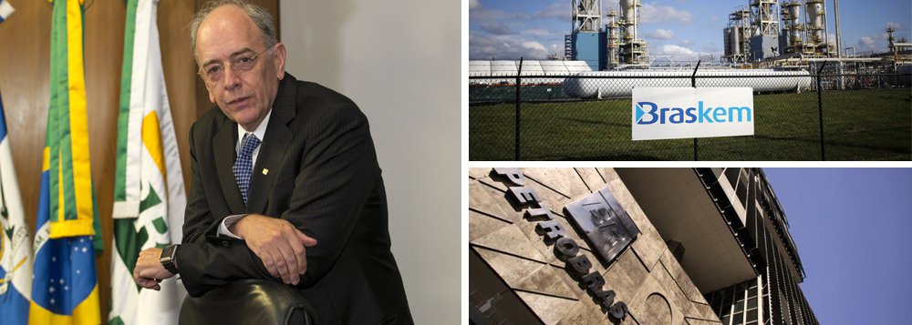 Os sócios controladores da Braskem, Odebrecht e Petrobras, comandada por Pedro Parente, trabalham para transferir a sede da petroquímica para os Estados Unidos e a abertura de capital com oferta de ações na Bolsa de Nova York; Odebrecht tem 50,1% das ações ordinárias e a Petrobras, 47%; sem adicionar nenhum prêmio de controle, a participação da Petrobras vale em bolsa R$ 10 bilhões e a da Odebrecht, R$ 11 bilhões - considerados baixos por ambas; depois de entregar o pré-sal para estrangeiros, Parente agora quer tirar empresas do País (Foto: Aquiles Lins) Os sócios controladores da Braskem, Odebrecht e Petrobras, comandada por Pedro Parente, trabalham para transferir a sede da petroquímica para os Estados Unidos e a abertura de capital com oferta de ações na Bolsa de Nova York; Odebrecht tem 50,1% das ações ordinárias e a Petrobras, 47%; sem adicionar nenhum prêmio de controle, a participação da Petrobras vale em bolsa R$ 10 bilhões e a da Odebrecht, R$ 11 bilhões - considerados baixos por ambas; depois de entregar o pré-sal para estrangeiros, Parente agora quer tirar empresas do País