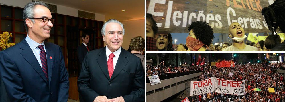"Tudo indica que o golpe de Estado foi mesmo comprado para depois fazerem as tais reformas da previdência, trabalhista, a lei da terceirização, a entrega do petróleo e gás do Pré-Sal e a venda de terras ilimitadas a estrangeiros, entre outras barbaridades do governo corrupto. Está ficando cada vez mais claro que tudo isso contou com a ajuda de gente do judiciário, do Ministério Público e da mídia, evidentemente", diz o colunista do 247 Laurez Cerqueira; "Organização criminosa é esse conluio de golpistas, que derrubaram Dilma e, numa audaciosa ação, resolveu trocar o incompetente e corrupto Michel Temer por outro que não se sabe quem é, a ser eleito pela banda podre do Congresso. Fora Temer! Fora golpistas! Diretas já!", diz Laurez (Foto: Laurez Cerqueira) "Tudo indica que o golpe de Estado foi mesmo comprado para depois fazerem as tais reformas da previdência, trabalhista, a lei da terceirização, a entrega do petróleo e gás do Pré-Sal e a venda de terras ilimitadas a estrangeiros, entre outras barbaridades do governo corrupto. Está ficando cada vez mais claro que tudo isso contou com a ajuda de gente do judiciário, do Ministério Público e da mídia, evidentemente", diz o colunista do 247 Laurez Cerqueira; "Organização criminosa é esse conluio de golpistas, que derrubaram Dilma e, numa audaciosa ação, resolveu trocar o incompetente e corrupto Michel Temer por outro que não se sabe quem é, a ser eleito pela banda podre do Congresso. Fora Temer! Fora golpistas! Diretas já!", diz Laurez