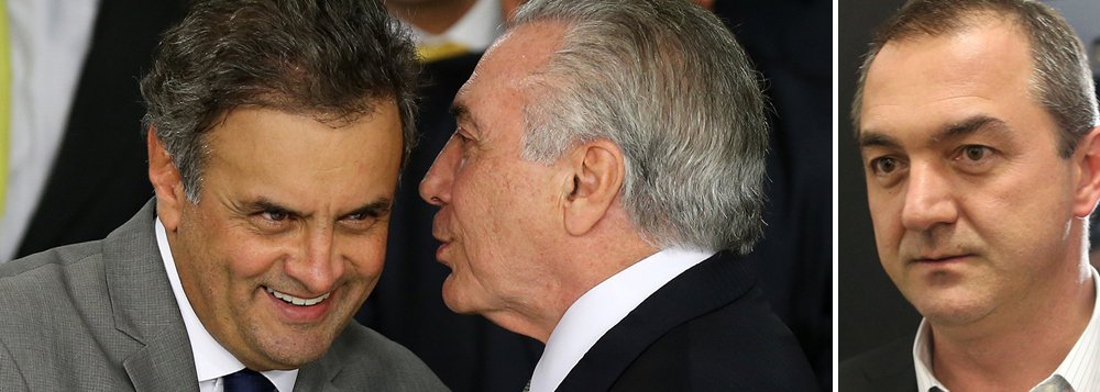 Unha e carne, Michel Temer e Aécio Neves não param de se encontrar clandestinamente; foram seis encontros desde as gravações de conversas entre o empresário Joesley Batista com ambos e de o tucano tornar-se réu no STF por conta do caso da J&F, em 17 de abril; Aécio "não está tendo protagonismo político", garante Alckmin, temeroso do impacto da notícia sobre a intensa atividade de seu colega de partido (Foto: Mauro Lopes) Unha e carne, Michel Temer e Aécio Neves não param de se encontrar clandestinamente; foram seis encontros desde as gravações de conversas entre o empresário Joesley Batista com ambos e de o tucano tornar-se réu no STF por conta do caso da J&F, em 17 de abril; Aécio "não está tendo protagonismo político", garante Alckmin, temeroso do impacto da notícia sobre a intensa atividade de seu colega de partido