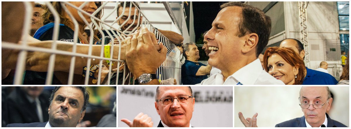 Diante da possibilidade de Aécio Neves, o Mineirinho, Geraldo Alckmin, o Santo, e José Serra, o Careca, serem abatidos pela Odebrecht, a direita começa a testar o nome do prefeito de São Paulo, João Doria, pelo País; colunista do Globo Lauro Jardim divulga neste domingo 26 um levantamento do instituto Paraná Pesquisas e diz que "Doria já plantou o seu nome na cabeça da maioria da população brasileira"; segundo a pesquisa, 71,3% dos brasileiros disseram que conheciam ou ouviram falar no nome do prefeito tucano (Foto: Gisele Federicce) Diante da possibilidade de Aécio Neves, o Mineirinho, Geraldo Alckmin, o Santo, e José Serra, o Careca, serem abatidos pela Odebrecht, a direita começa a testar o nome do prefeito de São Paulo, João Doria, pelo País; colunista do Globo Lauro Jardim divulga neste domingo 26 um levantamento do instituto Paraná Pesquisas e diz que "Doria já plantou o seu nome na cabeça da maioria da população brasileira"; segundo a pesquisa, 71,3% dos brasileiros disseram que conheciam ou ouviram falar no nome do prefeito tucano