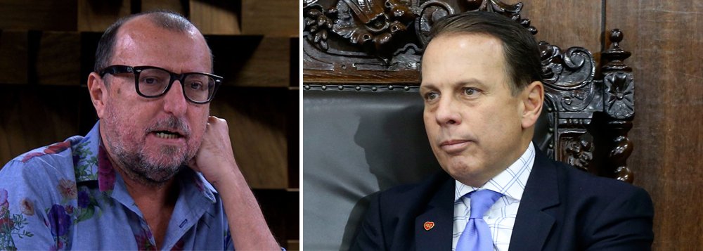 "Nunca vi alguém, você também nunca viu, alguém se consagrar pela nulidade como esse tal de João Doria. É a consagração máxima do nada geral", define o jornalista, sobre o prefeito que já passou mais de 30% de seu tempo viajando, desde o início da gestão (Foto: Gisele Federicce) "Nunca vi alguém, você também nunca viu, alguém se consagrar pela nulidade como esse tal de João Doria. É a consagração máxima do nada geral", define o jornalista, sobre o prefeito que já passou mais de 30% de seu tempo viajando, desde o início da gestão