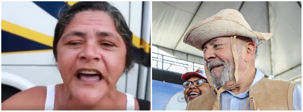 Uma cidadã, na Bahia, afirma que o Luiz Inácio Lula da Silva é "o nosso presidente". "Foi ele quem deu comida pra gente. Foi ele quem botou comida na mesa do povo. Ele mudou minha história", acrescenta, em vídeo de Guilherme Imbassahy para os Jornalistas Livres', publicado no Facebook; assista (Foto: Leonardo Lucena) Uma cidadã, na Bahia, afirma que o Luiz Inácio Lula da Silva é "o nosso presidente". "Foi ele quem deu comida pra gente. Foi ele quem botou comida na mesa do povo. Ele mudou minha história", acrescenta, em vídeo de Guilherme Imbassahy para os Jornalistas Livres', publicado no Facebook; assista