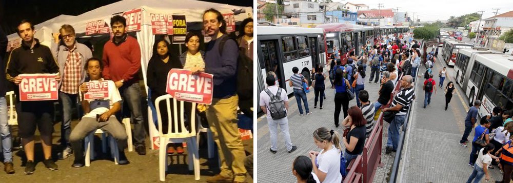 Contra as reformas da previdência e trabalhista, os metroviários e metroviárias de São Paulo pararam suas atividades nesta madrugada de quarta-feira (15). De acordo com informações, mais de 90% da categoria está parada; a categoria é contra o desmonte da Previdência e dos direitos trabalhistas promovido pelo governo de Michel Temer, que chegou ao poder por meio de um golpe (Foto: Leonardo Attuch) Contra as reformas da previdência e trabalhista, os metroviários e metroviárias de São Paulo pararam suas atividades nesta madrugada de quarta-feira (15). De acordo com informações, mais de 90% da categoria está parada; a categoria é contra o desmonte da Previdência e dos direitos trabalhistas promovido pelo governo de Michel Temer, que chegou ao poder por meio de um golpe