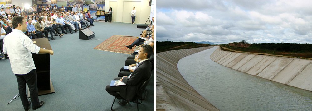 O governo de Alagoas lançou o Plano de Desenvolvimento do Canal do Sertão, concebido com ênfase na transformação social, produtiva e de acesso a mercados com famílias de pequenos agricultores; o governador Renan Filho acredita que “as áreas produtivas ao longo do canal vão dinamizar a economia da região, gerar renda e emprego, e o Governo vai priorizar a assistência técnica, de forma sistemática e contínua” (Foto: Voney Malta) O governo de Alagoas lançou o Plano de Desenvolvimento do Canal do Sertão, concebido com ênfase na transformação social, produtiva e de acesso a mercados com famílias de pequenos agricultores; o governador Renan Filho acredita que “as áreas produtivas ao longo do canal vão dinamizar a economia da região, gerar renda e emprego, e o Governo vai priorizar a assistência técnica, de forma sistemática e contínua”