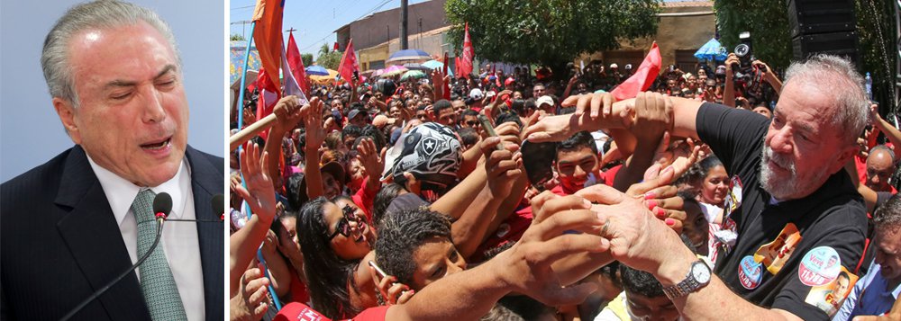 "A razão principal da manutenção de Michel Temer na presidência é Lula. Não é segredo que o ex-presidente apresenta boas chances de vencer eleições (em 2017 ou 2018) ainda no primeiro turno. Diante disto, a direita e a classe média anti-lula (que não diminuiu um centímetro) veem na figura rota e estropiada de Temer um escudo contra Lula. Houvesse uma chance real de um candidato da direita de disputar o pleito e, creio, Temer já teria sido propriamente defenestrado", aponta o historiador Fernando Horta (Foto: Leonardo Attuch) "A razão principal da manutenção de Michel Temer na presidência é Lula. Não é segredo que o ex-presidente apresenta boas chances de vencer eleições (em 2017 ou 2018) ainda no primeiro turno. Diante disto, a direita e a classe média anti-lula (que não diminuiu um centímetro) veem na figura rota e estropiada de Temer um escudo contra Lula. Houvesse uma chance real de um candidato da direita de disputar o pleito e, creio, Temer já teria sido propriamente defenestrado", aponta o historiador Fernando Horta
