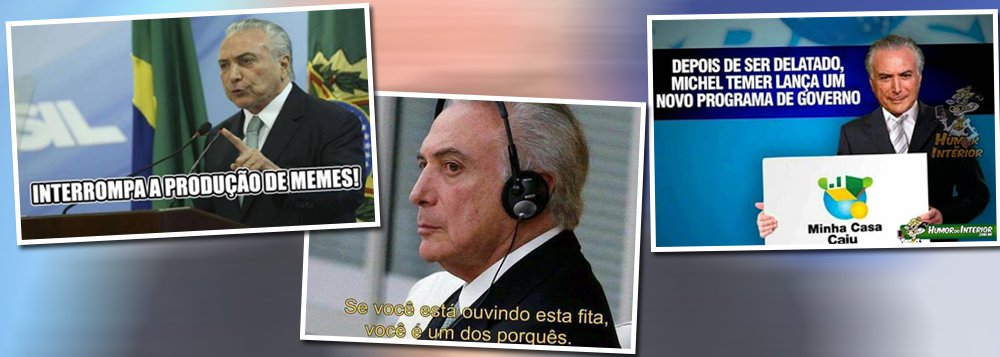 O Departamento de Produção e Divulgação de Imagem do Palácio do Planalto está notificando páginas de humor do Facebook por usarem fotos dos canais oficiais de divulgação do governo para a produção de memes; segundo o governo, os sites e páginas precisam colocar o crédito das imagens; o objetivo é evitar que Temer seja associado a conteúdos humorísticos ou depreciativos (Foto: Charles Nisz) O Departamento de Produção e Divulgação de Imagem do Palácio do Planalto está notificando páginas de humor do Facebook por usarem fotos dos canais oficiais de divulgação do governo para a produção de memes; segundo o governo, os sites e páginas precisam colocar o crédito das imagens; o objetivo é evitar que Temer seja associado a conteúdos humorísticos ou depreciativos