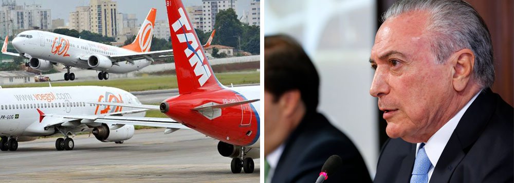Ministério do Turismo afirmou, por meio de um comunicado, que o governo Michel Temer vai alterar o Código Brasileiro de Aeronáutica de maneira que companhias estrangeiras possam elevar dos atuais 20% para 100% a sua participação em empresas aéreas nacionais; medida provisória liberando a participação estrangeira no setor deve ser assinada por Temer nesta terça-feira (11) (Foto: Paulo Emílio) Ministério do Turismo afirmou, por meio de um comunicado, que o governo Michel Temer vai alterar o Código Brasileiro de Aeronáutica de maneira que companhias estrangeiras possam elevar dos atuais 20% para 100% a sua participação em empresas aéreas nacionais; medida provisória liberando a participação estrangeira no setor deve ser assinada por Temer nesta terça-feira (11)