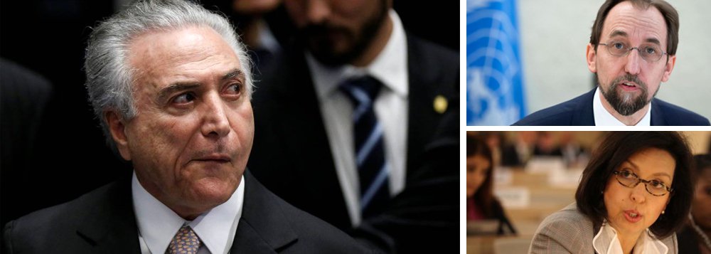 O governo de Michel Temer fez um duro e raro ataque contra o mais alto representante da ONU para Direitos Humanos, Zeid Al Hussein, sugerindo até mesmo que ele teria se baseado em "desinformação"; na segunda-feira (11), o alto representante da ONU disse que o "escândalo" de corrupção no Brasil revela como o problema está profundamente enraizado em "todos os níveis de governo" e ameaça a democracia (Foto: Paulo Emílio) O governo de Michel Temer fez um duro e raro ataque contra o mais alto representante da ONU para Direitos Humanos, Zeid Al Hussein, sugerindo até mesmo que ele teria se baseado em "desinformação"; na segunda-feira (11), o alto representante da ONU disse que o "escândalo" de corrupção no Brasil revela como o problema está profundamente enraizado em "todos os níveis de governo" e ameaça a democracia