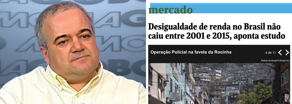 O jornalista Mário Marona classificou como "cascata" o estudo do World Wealth and Income Database, codirigido pelo economista Thomas Piketty, que disse que a desigualdade de renda no Brasil não caiu entre 2001 e 2015; Marona aponta que o estudo retira suas conclusões de uma análise das declarações de imposto de renda no Brasil nos últimos 16 anos; "Não faz o menor sentido uma pesquisa se basear somente em dados da Receita Federal num país, como o Brasil, em que 85% da população não declara imposto de renda, percentual em que estão incluídos TODOS os pobres", diz Marona, que também critica a Folha de S. Paulo por não ter observado o erro (Foto: Aquiles Lins) O jornalista Mário Marona classificou como "cascata" o estudo do World Wealth and Income Database, codirigido pelo economista Thomas Piketty, que disse que a desigualdade de renda no Brasil não caiu entre 2001 e 2015; Marona aponta que o estudo retira suas conclusões de uma análise das declarações de imposto de renda no Brasil nos últimos 16 anos; "Não faz o menor sentido uma pesquisa se basear somente em dados da Receita Federal num país, como o Brasil, em que 85% da população não declara imposto de renda, percentual em que estão incluídos TODOS os pobres", diz Marona, que também critica a Folha de S. Paulo por não ter observado o erro