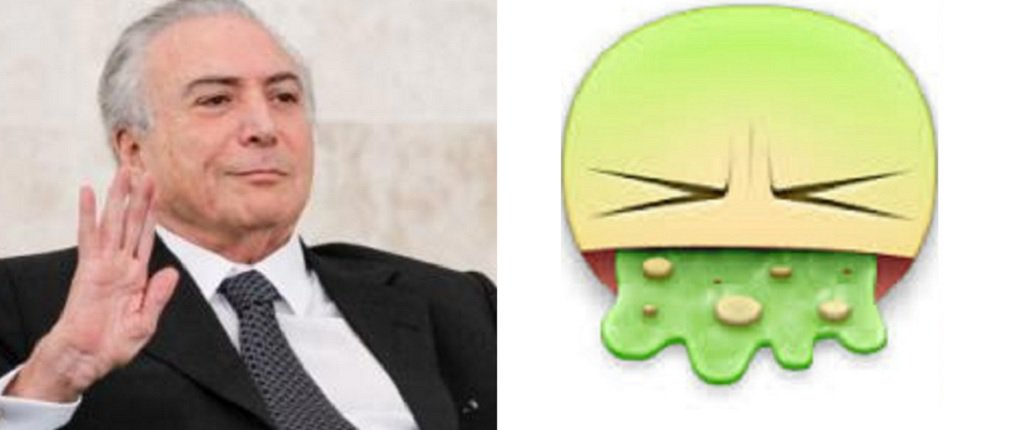 Michel Temer emoji vômito (Foto: José Barbacena) Michel Temer emoji vômito