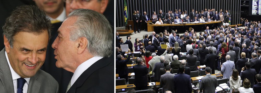 "A ideia do parlamentarismo, que vem ganhando espaço no discurso do governo e de sua base política e fisiológica, volta à praça porque as forças golpistas não conseguem construir uma candidatura capaz de vencer eleições presidenciais. Como não conseguem vencer eleições para presidente desde 2002, deram primeiro um golpe parlamentar, para derrubar a presidenta legítima, e agora querem abolir a própria figura do chefe do Poder Executivo eleito diretamente pelo povo", avalia o deputado Paulo Teixeira (PT-SP); segundo Teixeira, entregar o Poder Executivo a um parlamento em crise de legitimidade e representatividade é a aposta das elites para cumprir os dois objetivos do golpe: "obstruir as investigações de corrupção e continuar retirando direitos da população" (Foto: Paulo Teixeira) "A ideia do parlamentarismo, que vem ganhando espaço no discurso do governo e de sua base política e fisiológica, volta à praça porque as forças golpistas não conseguem construir uma candidatura capaz de vencer eleições presidenciais. Como não conseguem vencer eleições para presidente desde 2002, deram primeiro um golpe parlamentar, para derrubar a presidenta legítima, e agora querem abolir a própria figura do chefe do Poder Executivo eleito diretamente pelo povo", avalia o deputado Paulo Teixeira (PT-SP); segundo Teixeira, entregar o Poder Executivo a um parlamento em crise de legitimidade e representatividade é a aposta das elites para cumprir os dois objetivos do golpe: "obstruir as investigações de corrupção e continuar retirando direitos da população"