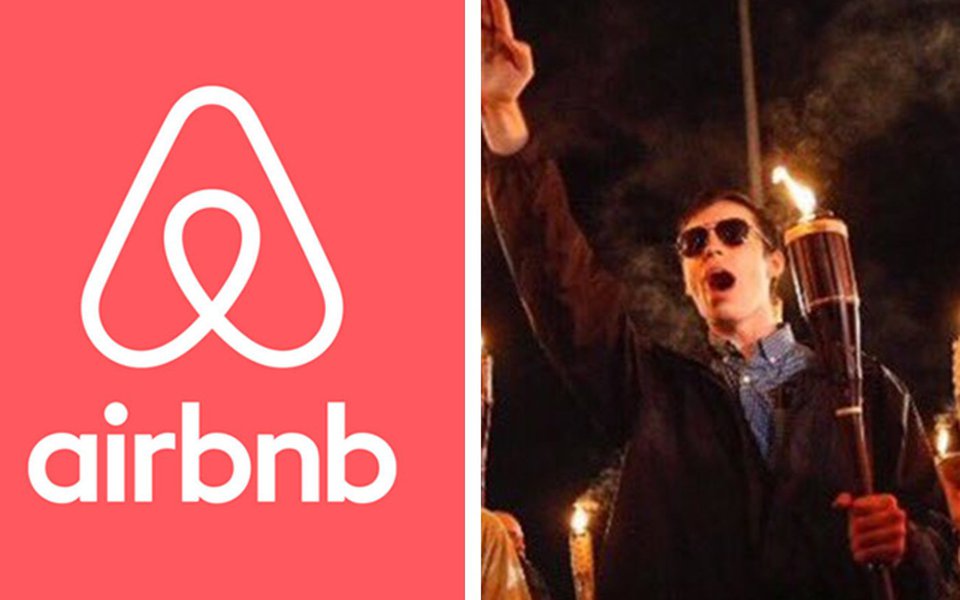 Empresa que disponibiliza os serviços de anúncio, descoberta e reservas de acomodações verificou cada um dos perfis interessados em residências em Charlottesville; Airnbnb identificou quais faziam parte do movimento Unite the Right, e suspenderam permanentemente esses usuários por comportamento antiético e violarem os termos de uso do site; Brian Chesky, CEO da Airbnb declarou oficialmente que reafirma seu compromisso de proibir usuários cujo comportamento é "antitético ao Compromisso da Comunidade Airbnb" (Foto: Aquiles Lins) Empresa que disponibiliza os serviços de anúncio, descoberta e reservas de acomodações verificou cada um dos perfis interessados em residências em Charlottesville; Airnbnb identificou quais faziam parte do movimento Unite the Right, e suspenderam permanentemente esses usuários por comportamento antiético e violarem os termos de uso do site; Brian Chesky, CEO da Airbnb declarou oficialmente que reafirma seu compromisso de proibir usuários cujo comportamento é "antitético ao Compromisso da Comunidade Airbnb"