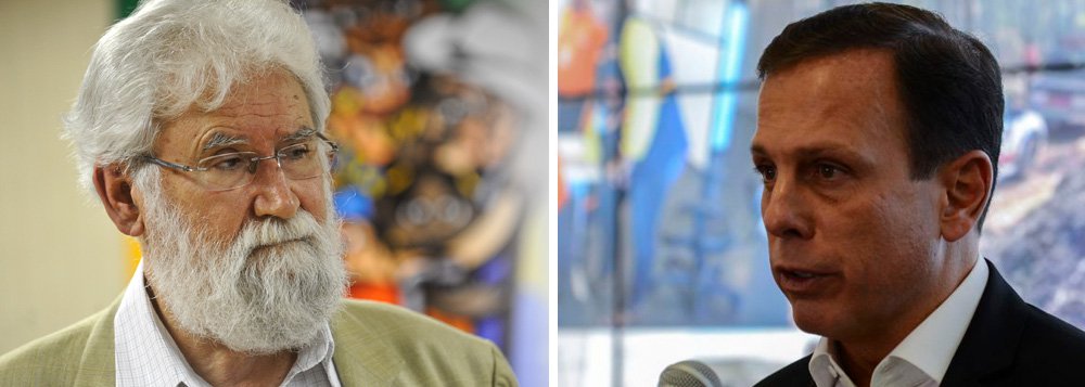 O teólogo Leonardo Boff bateu duro no prefeito de São Paulo, João Doria, cotado para disputar a eleição presidencial pelo PSDB em 2018; de acordo com o escritor, o tucano "é tão fraco de cabeça e doente na psiqué que somente falando mal dos outros e de Lula (que ele inveja) faz notar que ainda existe" (Foto: Leonardo Lucena) O teólogo Leonardo Boff bateu duro no prefeito de São Paulo, João Doria, cotado para disputar a eleição presidencial pelo PSDB em 2018; de acordo com o escritor, o tucano "é tão fraco de cabeça e doente na psiqué que somente falando mal dos outros e de Lula (que ele inveja) faz notar que ainda existe"