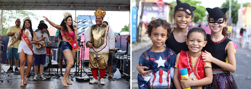 Alegria e diversão bem pertinho de casa para crianças, adolescentes e adultos de todas as idades, ou seja, famílias nos blocos de carnaval; é assim que é caracterizado o carnaval de rua em todas as regiões de Teresina; esse formato, que vem fazendo sucesso, mudou a estrutura do carnaval ao levar as bandas e trios elétricos até os bairros (Foto: Voney Malta) Alegria e diversão bem pertinho de casa para crianças, adolescentes e adultos de todas as idades, ou seja, famílias nos blocos de carnaval; é assim que é caracterizado o carnaval de rua em todas as regiões de Teresina; esse formato, que vem fazendo sucesso, mudou a estrutura do carnaval ao levar as bandas e trios elétricos até os bairros