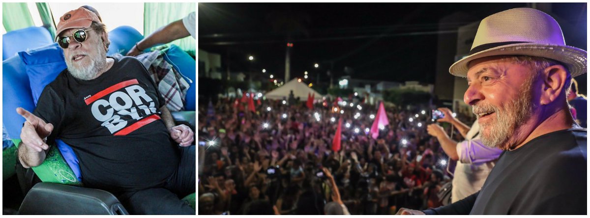 Jornalista e escritor Fernando Morais acompanha caravana de ex-presidente por municípios mineiros; "Eu estou muito, muito impressionado. Um político arrebatado por multidões não é a primeira vez que acontece na vida. O que surpreende é ele estar sendo recebido pelas pessoas depois da tempestade, do massacre e de porrada que ele vem tomando", disse ele (Foto: Gisele Federicce) Jornalista e escritor Fernando Morais acompanha caravana de ex-presidente por municípios mineiros; "Eu estou muito, muito impressionado. Um político arrebatado por multidões não é a primeira vez que acontece na vida. O que surpreende é ele estar sendo recebido pelas pessoas depois da tempestade, do massacre e de porrada que ele vem tomando", disse ele