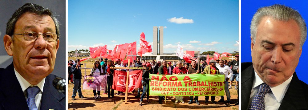 A reforma trabalhista sancionada por Michel Temer, que reduziu direitos dos trabalhadores e tornou mais precárias as relações entre patrões e empregados, é vista com preocupação pelo governo do presidente Tabaré Vásquez; em um pedido de consulta ao Mercosul, o governo do Uruguai quer saber os reflexos das mudanças no Brasil; “Salários não podem ser uma variável de ajuste competitivo”, disse o ministro de Relações Exteriores do Uruguai, Rodolfo Novoa (Foto: Charles Nisz) A reforma trabalhista sancionada por Michel Temer, que reduziu direitos dos trabalhadores e tornou mais precárias as relações entre patrões e empregados, é vista com preocupação pelo governo do presidente Tabaré Vásquez; em um pedido de consulta ao Mercosul, o governo do Uruguai quer saber os reflexos das mudanças no Brasil; “Salários não podem ser uma variável de ajuste competitivo”, disse o ministro de Relações Exteriores do Uruguai, Rodolfo Novoa