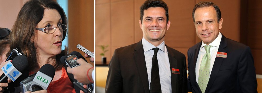 "O juiz Moro, viu sua taxa de desaprovação alcançar 45%, bastante próxima da taxa de aprovação, que ficou em 48%", lembra a colunista Helena Chagas; "outro dado do Ipsos que confirma tendência detectada pelas pesquisas presidenciais é um certo desgaste do tucano João Doria, que parece ter exagerado na dose de marketing e de viagens nos últimos tempos, passando a ideia de ter abandonado a gestão de São Paulo" (Foto: Leonardo Attuch) "O juiz Moro, viu sua taxa de desaprovação alcançar 45%, bastante próxima da taxa de aprovação, que ficou em 48%", lembra a colunista Helena Chagas; "outro dado do Ipsos que confirma tendência detectada pelas pesquisas presidenciais é um certo desgaste do tucano João Doria, que parece ter exagerado na dose de marketing e de viagens nos últimos tempos, passando a ideia de ter abandonado a gestão de São Paulo"
