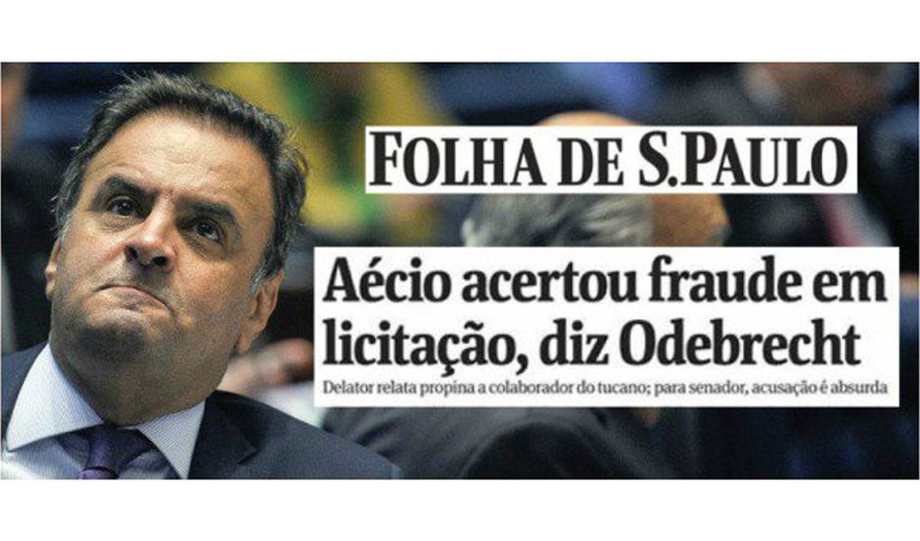 Parece notícia velha, mas não é. O senador Aécio Neves (PSDB-MG) foi delatado pela Odebrecht por receber propinas entre 2,5% a 3% por contrato com a empreiteira (Foto: Esmael Morais) Parece notícia velha, mas não é. O senador Aécio Neves (PSDB-MG) foi delatado pela Odebrecht por receber propinas entre 2,5% a 3% por contrato com a empreiteira