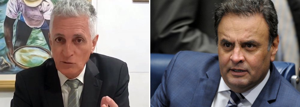 "Finalmente a máscara de Aecinho Malvadeza cai para que o Brasil finalmente o conheça como é: corrupto, golpista e fanfarrão", afirma o deputado estadual Rogério Correia (PT-MG), em referência à delação de Benedicto Júnior, ex-presidente da Odebrecht Infraestrutura, que atinge o senador Aécio Neves (PSDB-MG); "Já vai tarde para o lixo da história!", diz Correia; de acordo com o delator, quando o tucano governava Minas, eles dois se reuniram para tratar de um esquema de fraude em licitação na obra da Cidade Administrativa; empresas teriam repassado cerca de R$ 63 milhões em propinas para o tucano (Foto: Leonardo Lucena) "Finalmente a máscara de Aecinho Malvadeza cai para que o Brasil finalmente o conheça como é: corrupto, golpista e fanfarrão", afirma o deputado estadual Rogério Correia (PT-MG), em referência à delação de Benedicto Júnior, ex-presidente da Odebrecht Infraestrutura, que atinge o senador Aécio Neves (PSDB-MG); "Já vai tarde para o lixo da história!", diz Correia; de acordo com o delator, quando o tucano governava Minas, eles dois se reuniram para tratar de um esquema de fraude em licitação na obra da Cidade Administrativa; empresas teriam repassado cerca de R$ 63 milhões em propinas para o tucano