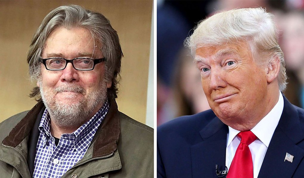 Estrategista-chefe de Trump, que se compara à encarnação do mal de Star Wars, tornou-se conhecido como chefe de site de extrema direita; muitos o consideram o manipulador oculto e condutor ideológico do presidente (Foto: Aquiles Lins) Estrategista-chefe de Trump, que se compara à encarnação do mal de Star Wars, tornou-se conhecido como chefe de site de extrema direita; muitos o consideram o manipulador oculto e condutor ideológico do presidente