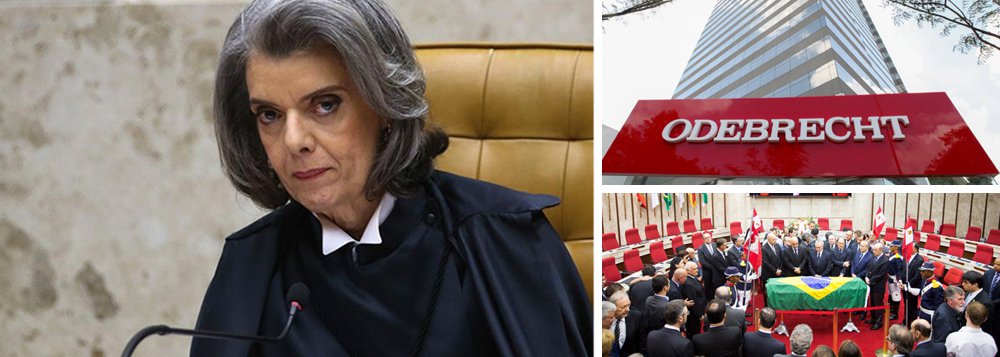 Presidente do Supremo Tribunal Federal, ministra Cármen Lúcia, autorizou que os juízes auxiliares do gabinete de Teori Zavascki prossigam com os trabalhos das delações premiadas de executivos e ex-funcionários do grupo Odebrecht; decisão foi tomada na noite desta segunda-feira (23); com a morte do relator da Lava Jato em acidente aéreo ainda não esclarecido, os juízes, que tinham a delegação para atuar no caso, tiveram os trabalhos paralisados; além de acelerar as delações que podem comprometer mais de 200 políticos no Congresso, os principais auxiliares de Michel Temer e o próprio Temer, a presidente do Supremo ainda terá que decidir sobre o a relatoria da Operação Lava Jato. (Foto: Aquiles Lins) Presidente do Supremo Tribunal Federal, ministra Cármen Lúcia, autorizou que os juízes auxiliares do gabinete de Teori Zavascki prossigam com os trabalhos das delações premiadas de executivos e ex-funcionários do grupo Odebrecht; decisão foi tomada na noite desta segunda-feira (23); com a morte do relator da Lava Jato em acidente aéreo ainda não esclarecido, os juízes, que tinham a delegação para atuar no caso, tiveram os trabalhos paralisados; além de acelerar as delações que podem comprometer mais de 200 políticos no Congresso, os principais auxiliares de Michel Temer e o próprio Temer, a presidente do Supremo ainda terá que decidir sobre o a relatoria da Operação Lava Jato.